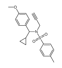 N-(cyclopropyl(4-methoxyphenyl)methyl)-N-tosylprop-2-yn-1-amine结构式