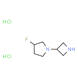 1-(azetidin-3-yl)-3-fluoropyrrolidine dihydrochloride Structure