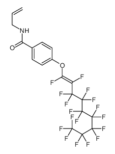 4-(1,2,3,3,4,4,5,5,6,6,7,7,8,8,9,9,9-heptadecafluoronon-1-enoxy)-N-prop-2-enylbenzamide结构式