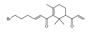 1-((E)-6-Bromo-1-oxohex-2-enyl)-2,6,6-trimethyl-5-(1-oxoprop-2-enyl)cyclohex-1-ene Structure