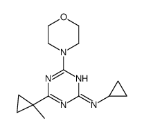 N-cyclopropyl-4-(1-methylcyclopropyl)-6-morpholin-4-yl-1,3,5-triazin-2-amine结构式