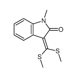 3-bis(methylthio)methylene-2,3-dihydro-1-methyl-2-oxoindole Structure