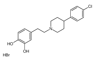 4-[2-[4-(4-chlorophenyl)piperidin-1-yl]ethyl]benzene-1,2-diol,hydrobromide Structure