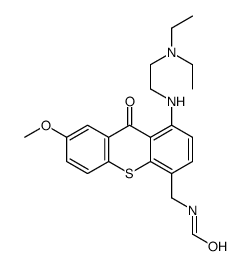 N-[(1-{[2-(DIETHYLAMINO)ETHYL]AMINO}-7-METHOXY-9-OXO-9H-THIOXANTHEN-4-YL)METHYL]FORMAMIDE structure