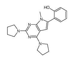 2-(7-methyl-2,4-dipyrrolidin-1-ylpyrrolo[2,3-d]pyrimidin-6-yl)phenol结构式