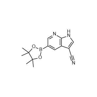 5-(4,4,5,5-Tetramethyl-1,3,2-dioxaborolan-2-yl)-1h-pyrrolo[2,3-b]pyridine-3-carbonitrile Structure
