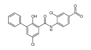 [1,1\'-Biphenyl]-3-carboxamide,5-chloro-N-(2-chloro-4-nitrophenyl)-2-hydroxy-结构式