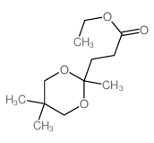 1,3-Dioxane-2-propanoicacid, 2,5,5-trimethyl-, ethyl ester Structure
