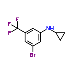 3-Bromo-N-cyclopropyl-5-(trifluoromethyl)aniline Structure