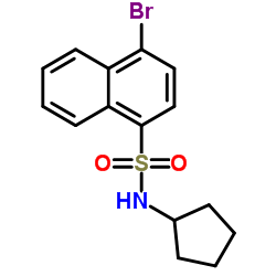 4-Bromo-N-cyclopentyl-1-naphthalenesulfonamide Structure