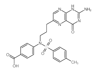 4-[3-(2-amino-4-oxo-1H-pteridin-6-yl)propyl-(4-methylphenyl)sulfonyl-amino]benzoic acid结构式