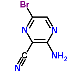 3-Amino-6-bromo-2-pyrazinecarbonitrile structure