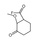 Cyclohexanecarbonyl fluoride, 2-methoxy-3-oxo-, (1S-cis)- (9CI)结构式