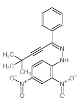 N-[(4,4-dimethyl-1-phenyl-pent-2-ynylidene)amino]-2,4-dinitro-aniline结构式