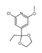 6-chloro-4-(2-ethyl-1,3-dioxolan-2-yl)-2-methoxypyridine结构式