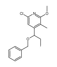 6-chloro-2-methoxy-3-methyl-4-[1-(phenylmethoxy)propyl]pyridine结构式