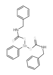 (benzylamino)methanedithioate; phenylantimony Structure