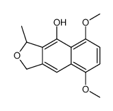 5,8-dimethoxy-3-methyl-1,3-dihydrobenzo[f][2]benzofuran-4-ol结构式