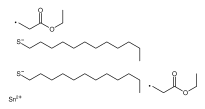 ethyl 3-[bis(dodecylsulfanyl)-(3-ethoxy-3-oxopropyl)stannyl]propanoate Structure