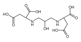 (2S)-2-[[3-[[(1S)-1,2-dicarboxyethyl]amino]-2-hydroxypropyl]amino]butanedioic acid结构式