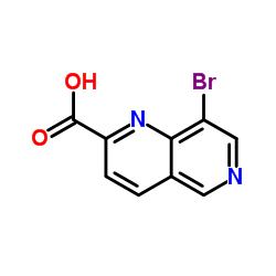 8-bromo-1,6-naphthyridine-2-carboxylic acid structure