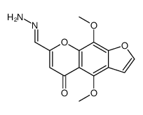 7-[(E)-hydrazinylidenemethyl]-4,9-dimethoxyfuro[3,2-g]chromen-5-one Structure
