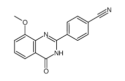 Benzonitrile,4-(1,4-dihydro-8-methoxy-4-oxo-2-quinazolinyl)- (9CI) structure