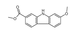 methyl 7-methoxy-9H-carbazole-2-carboxylate结构式