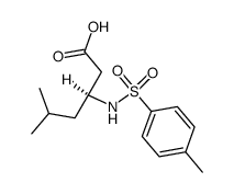 (3S)-N-(4-methylbenzene)-1-sulfonoamido-5-methylhexanoic acid结构式