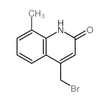 2(1H)-Quinolinone,4-(bromomethyl)-8-methyl-结构式