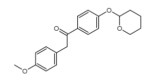 4-methoxybenzyl 4-(2-tetrahydropyranyloxy)phenyl ketone结构式