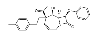 (5R,6R,7S,8R)-5-acetyl-6-hydroxy-5-(4-methylphenethyl)-8-phenoxy-1-azabicyclo[5.2.0]non-3-en-9-one Structure