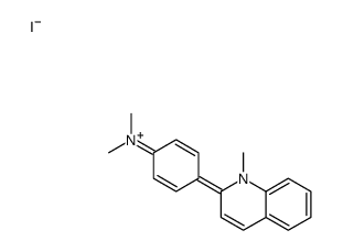 N,N-dimethyl-4-(1-methylquinolin-1-ium-2-yl)aniline,iodide Structure