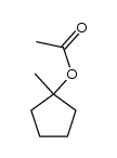 1-methylcyclopentyl acetate结构式