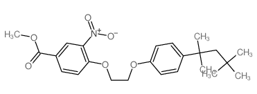 Benzoicacid, 3-nitro-4-[2-[4-(1,1,3,3-tetramethylbutyl)phenoxy]ethoxy]-, methyl ester structure