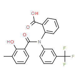 Benzoic acid,2-[(2-hydroxy-3-methylbenzoyl)[3-(trifluoromethyl)phenyl]amino]- Structure