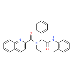 2-Quinolinecarboxamide,N-[2-[(2,6-dimethylphenyl)amino]-2-oxo-1-phenylethyl]-N-ethyl-(9CI)结构式
