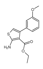 2-amino-4-(3-methoxyphenyl)thiophene-3-carboxylic acid ethyl ester structure