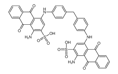 4,4'-[methylenebis(4,1-phenyleneimino)]bis[1-amino-9,10-dihydro-9,10-dioxoanthracene-2-sulphonic] acid结构式