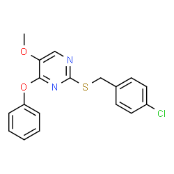 2-[(4-Chlorobenzyl)sulfanyl]-5-methoxy-4-phenoxypyrimidine picture