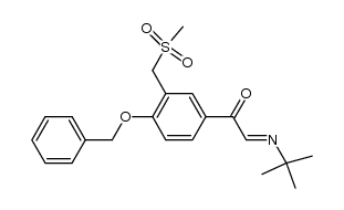 4-Benzyloxy-3-methylsulfonylmethyl-ω-(tert-butylimino)-acetophenon结构式