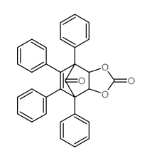 4,10-Dioxo-1,7,8,9-tetraphenyl-3,5-dioxa-tricyclo<5.2.11.7.02.6>-dec-8-en结构式