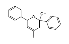 hydroxy-6 methyl-4 diphenyl-2,6 dihydro-5,6 2H-pyranne Structure