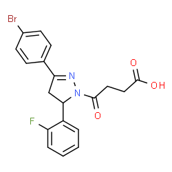 4-[3-(4-Bromophenyl)-5-(2-fluorophenyl)-4,5-dihydro-1H-pyrazol-1-yl]-4-oxobutanoic acid结构式