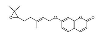(E)-7-[[5-(3,3-dimethyloxiranyl)-3-methyl-2-pentenyl]oxy]-2H-1-benzopyran-2-one Structure