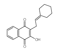 3-(2-cyclohexylideneethyl)-4-hydroxy-naphthalene-1,2-dione structure