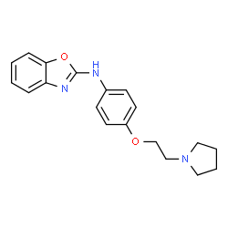 2-[4-[2-(1-Pyrrolidinyl)ethoxy]anilino]benzoxazole structure