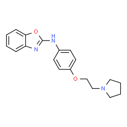 2-[4-[2-(1-Pyrrolidinyl)ethoxy]anilino]benzoxazole Structure