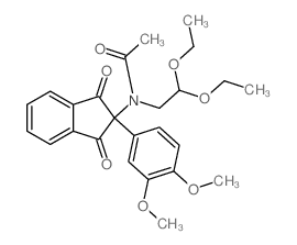 Acetamide,N-(2,2-diethoxyethyl)-N-[2-(3,4-dimethoxyphenyl)-2,3-dihydro-1,3-dioxo-1H-inden-2-yl]-结构式