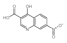 7-nitro-4-oxo-1H-quinoline-3-carboxylic acid结构式